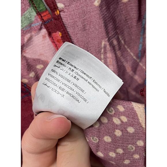 NWT Farm Rio Wrap Jumpsuit Red printed size XS Boho Tropical preppy - Picture 13 of 13